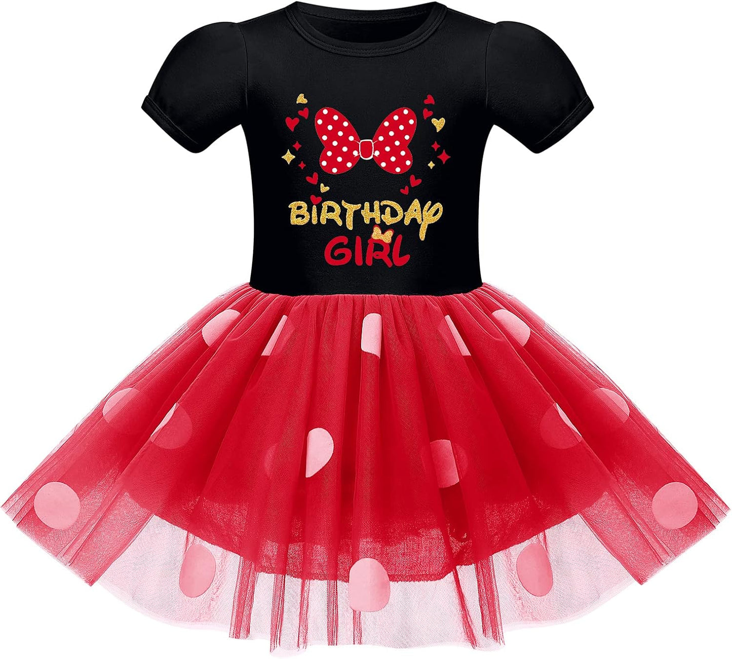 Kids Baby Girls Birthday Princess Outfits Polka Dots Dress with Headband Cake Smash Photo Shoot 1-6T