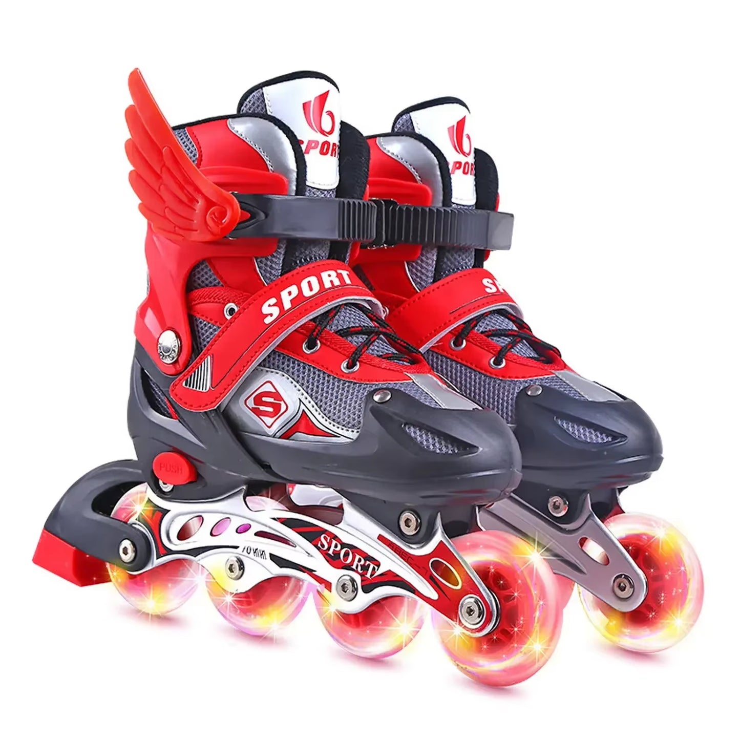 Hot Sale Children Adjustable Skates Roller Skates Boy'S Girl'S Full Set Kids Inline Skates Combo Set Wheels Flash Skating Shoes