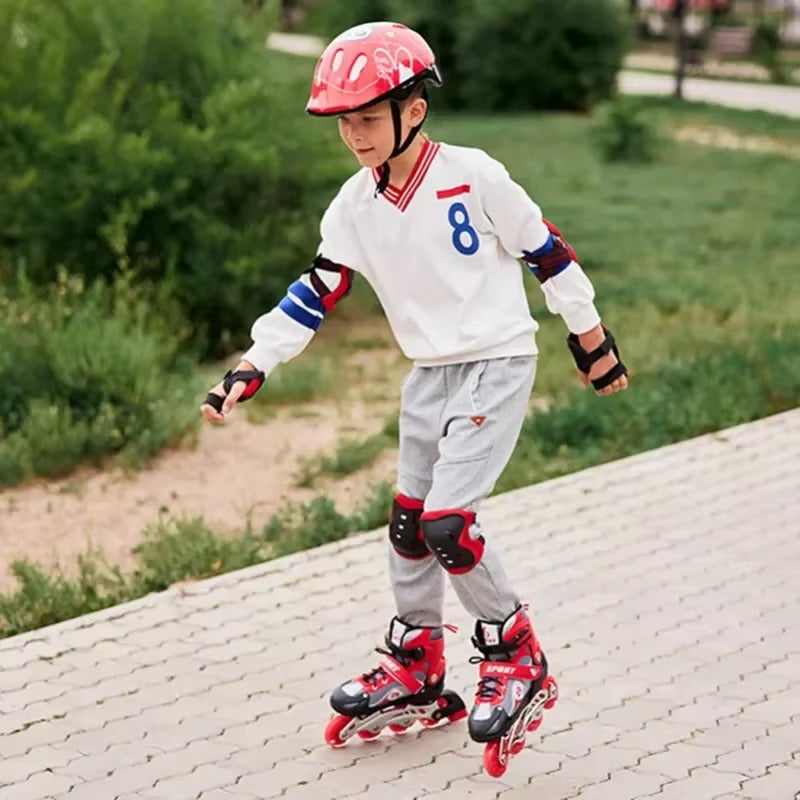 Hot Sale Children Adjustable Skates Roller Skates Boy'S Girl'S Full Set Kids Inline Skates Combo Set Wheels Flash Skating Shoes