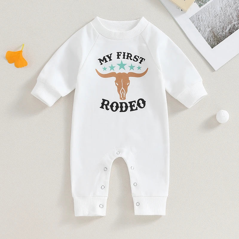 Newborn Baby Boy Sweatshirt Rompers Western