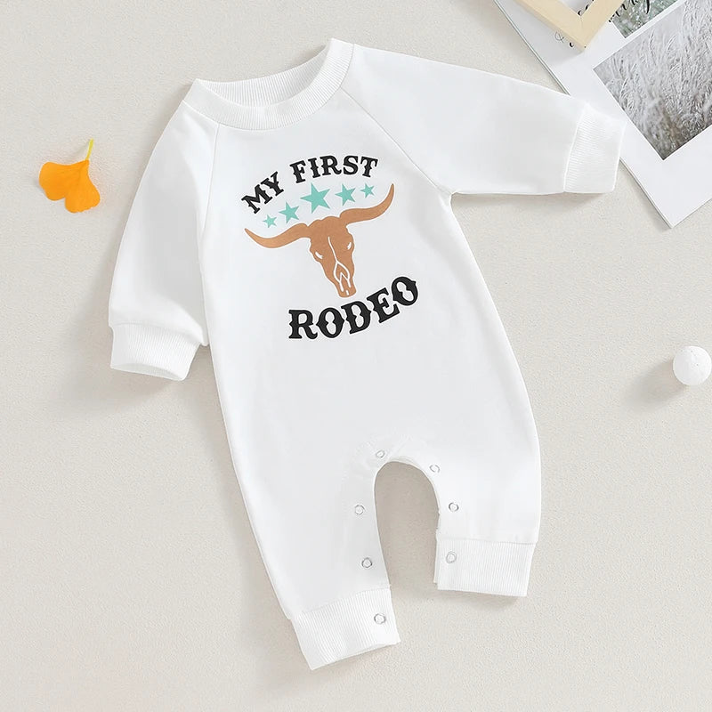 Newborn Baby Boy Sweatshirt Rompers Western