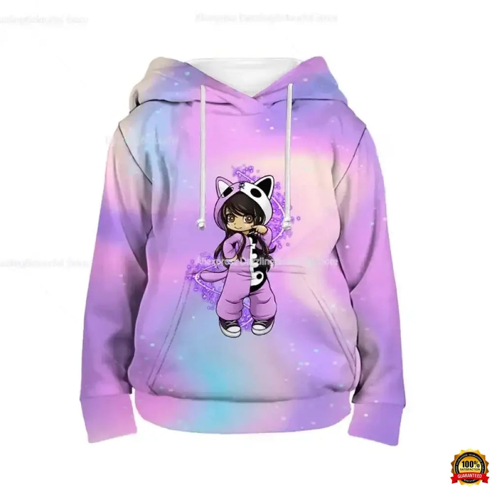 Boys Girls Aphmau 3D Print Hoodies Toddler Children Cute Cartoon Sweatshirts Spring Kids Anime