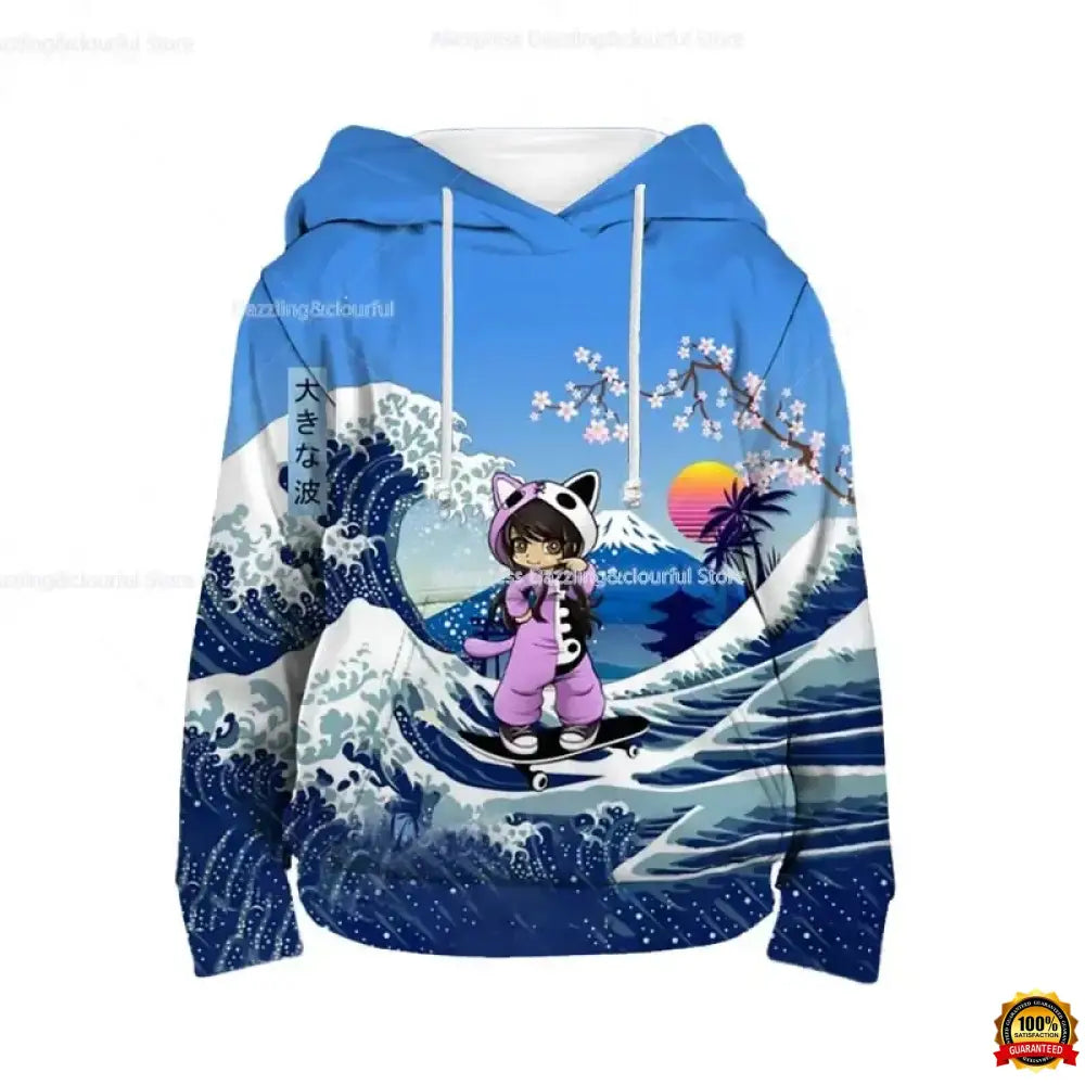 Boys Girls Aphmau 3D Print Hoodies Toddler Children Cute Cartoon Sweatshirts Spring Kids Anime