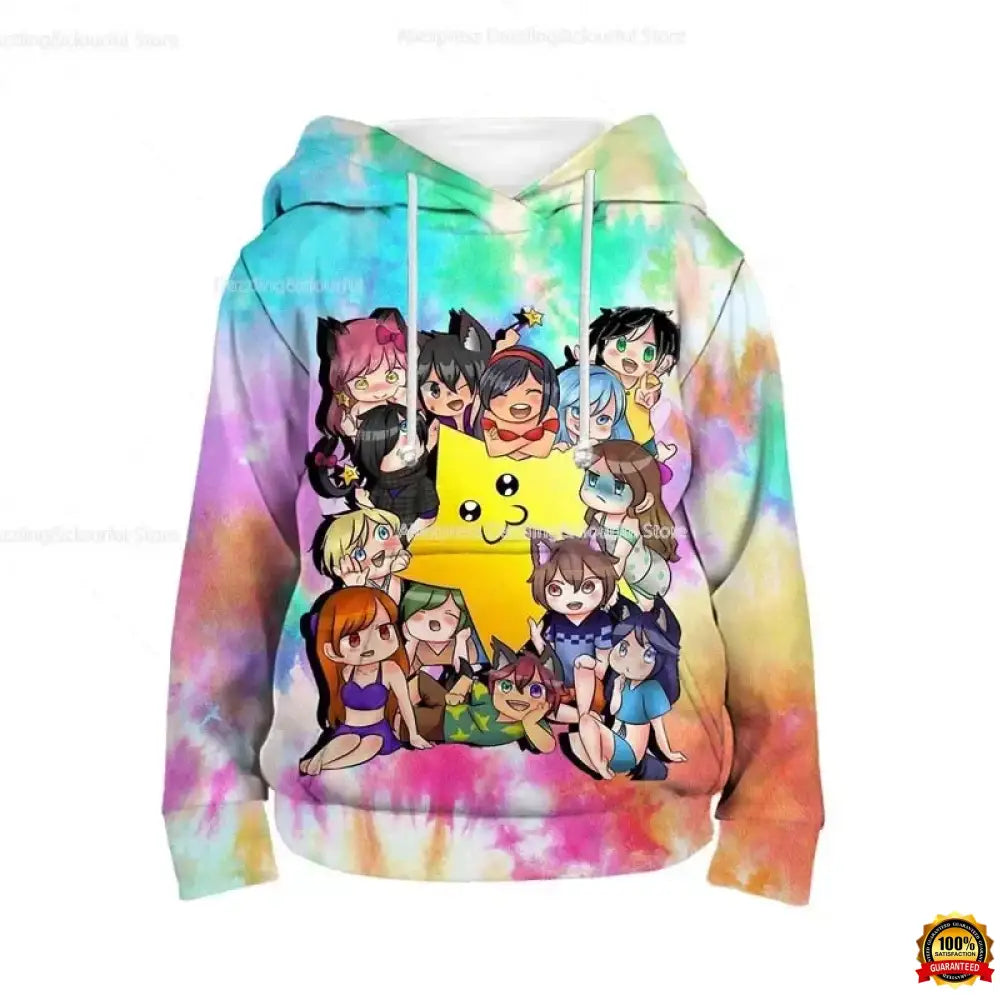 Boys Girls Aphmau 3D Print Hoodies Toddler Children Cute Cartoon Sweatshirts Spring Kids Anime