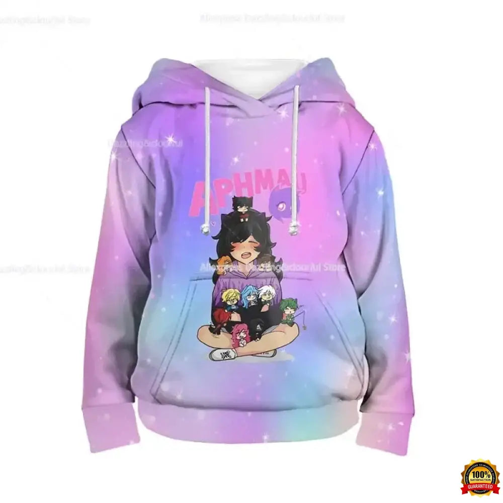 Boys Girls Aphmau 3D Print Hoodies Toddler Children Cute Cartoon Sweatshirts Spring Kids Anime