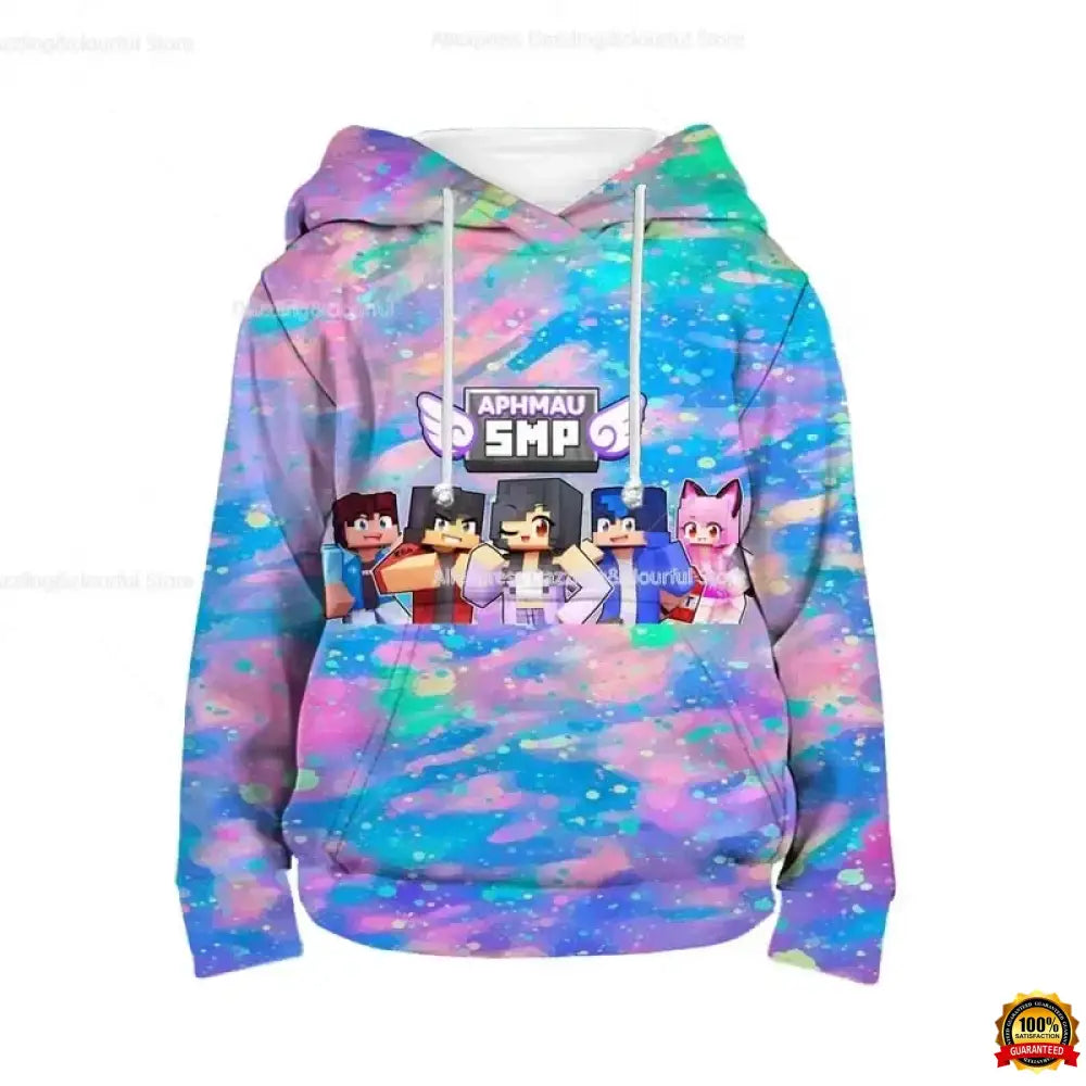 Boys Girls Aphmau 3D Print Hoodies Toddler Children Cute Cartoon Sweatshirts Spring Kids Anime