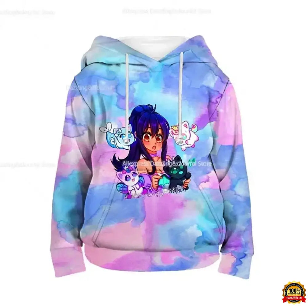 Boys Girls Aphmau 3D Print Hoodies Toddler Children Cute Cartoon Sweatshirts Spring Kids Anime