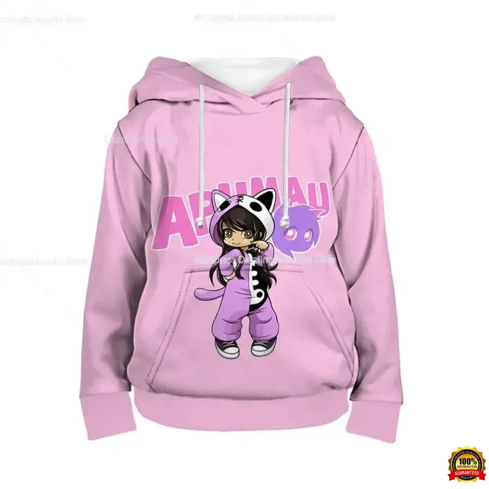 Boys Girls Aphmau 3D Print Hoodies Toddler Children Cute Cartoon Sweatshirts Spring Kids Anime