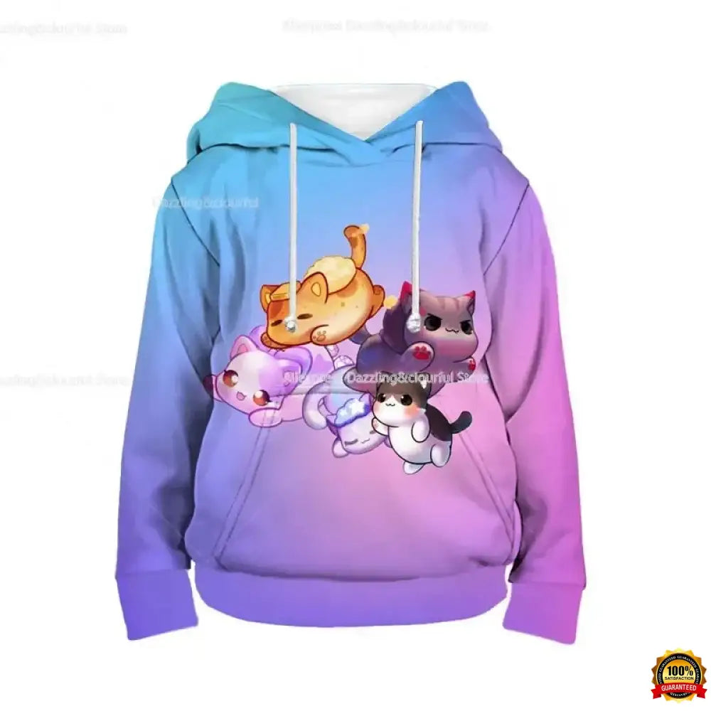 Boys Girls Aphmau 3D Print Hoodies Toddler Children Cute Cartoon Sweatshirts Spring Kids Anime