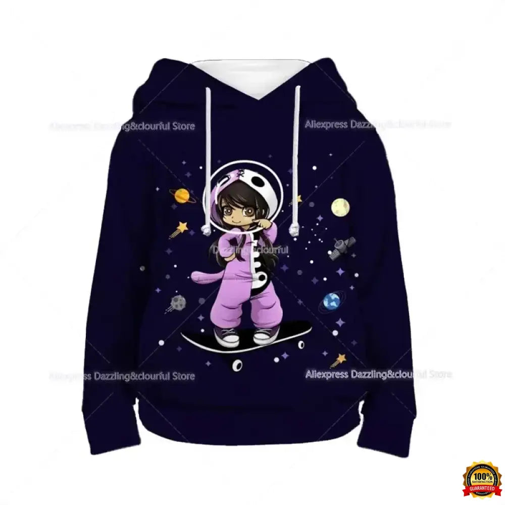 Boys Girls Aphmau 3D Print Hoodies Toddler Children Cute Cartoon Sweatshirts Spring Kids Anime