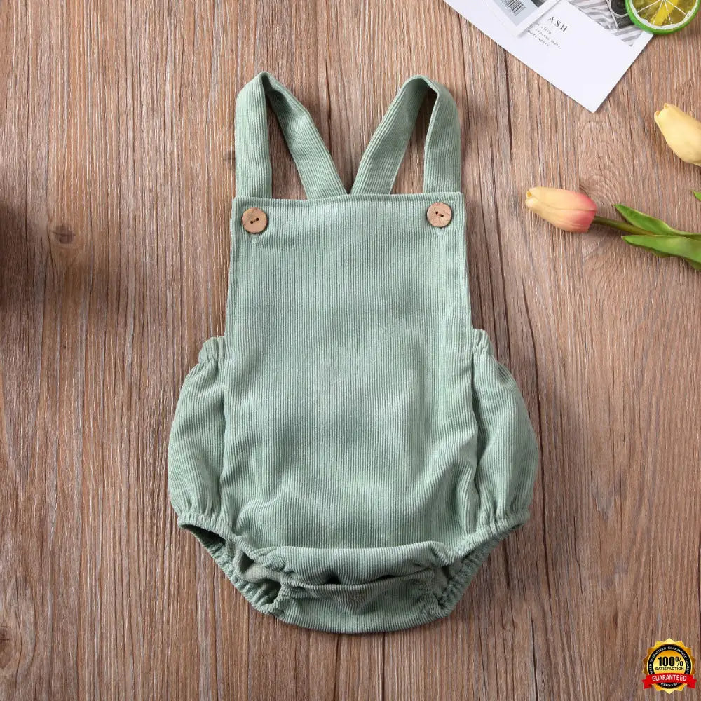 Wholesale Baby Summer Clothing Newborn Infant Baby Boys Girls Romper Corduroy Sleeveless Backless Jumpsuit Outfits 0-24M