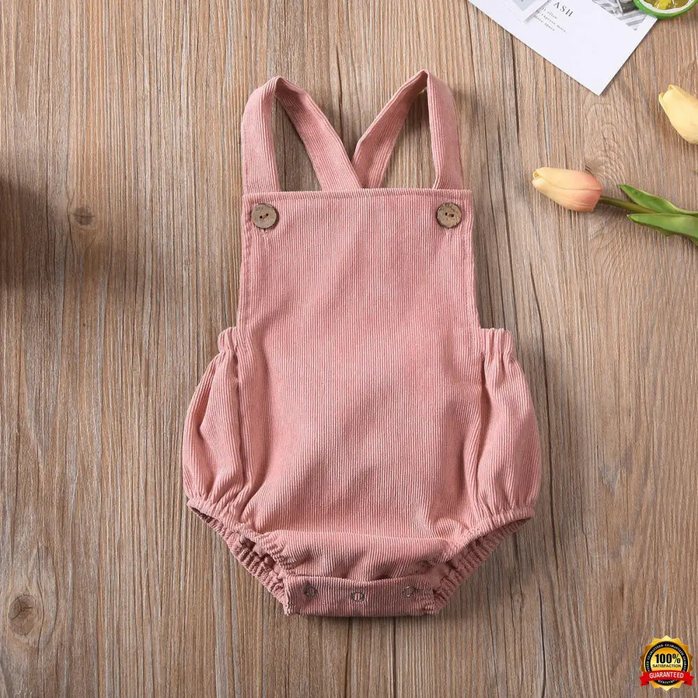 Wholesale Baby Summer Clothing Newborn Infant Baby Boys Girls Romper Corduroy Sleeveless Backless Jumpsuit Outfits 0-24M