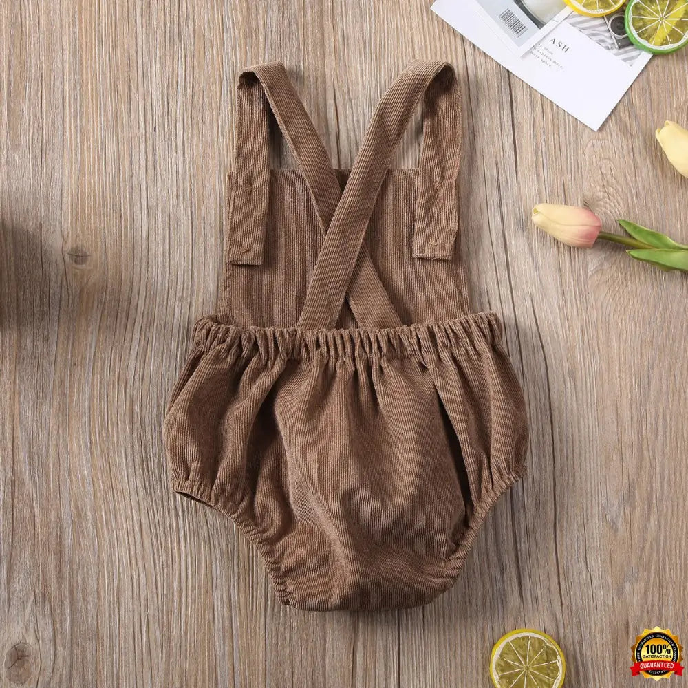 Wholesale Baby Summer Clothing Newborn Infant Baby Boys Girls Romper Corduroy Sleeveless Backless Jumpsuit Outfits 0-24M