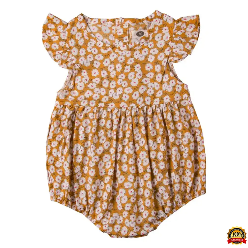 Flower Newborn Baby Girl Rompers Summer Baby Girls Clothing Ruffles Rompers Jumpsuit Playsuit