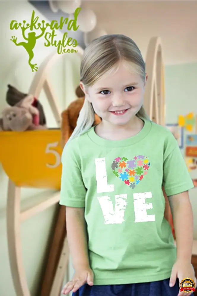 Autism Awareness Shirts for Toddlers Girl Boy Autism Shirt Puzzle