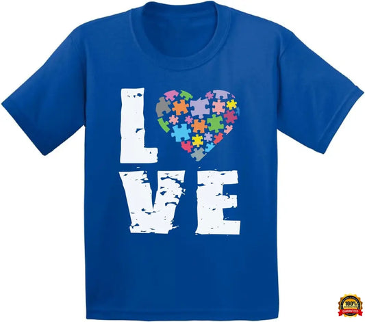 Autism Awareness Shirts for Toddlers Girl Boy Autism Shirt Puzzle