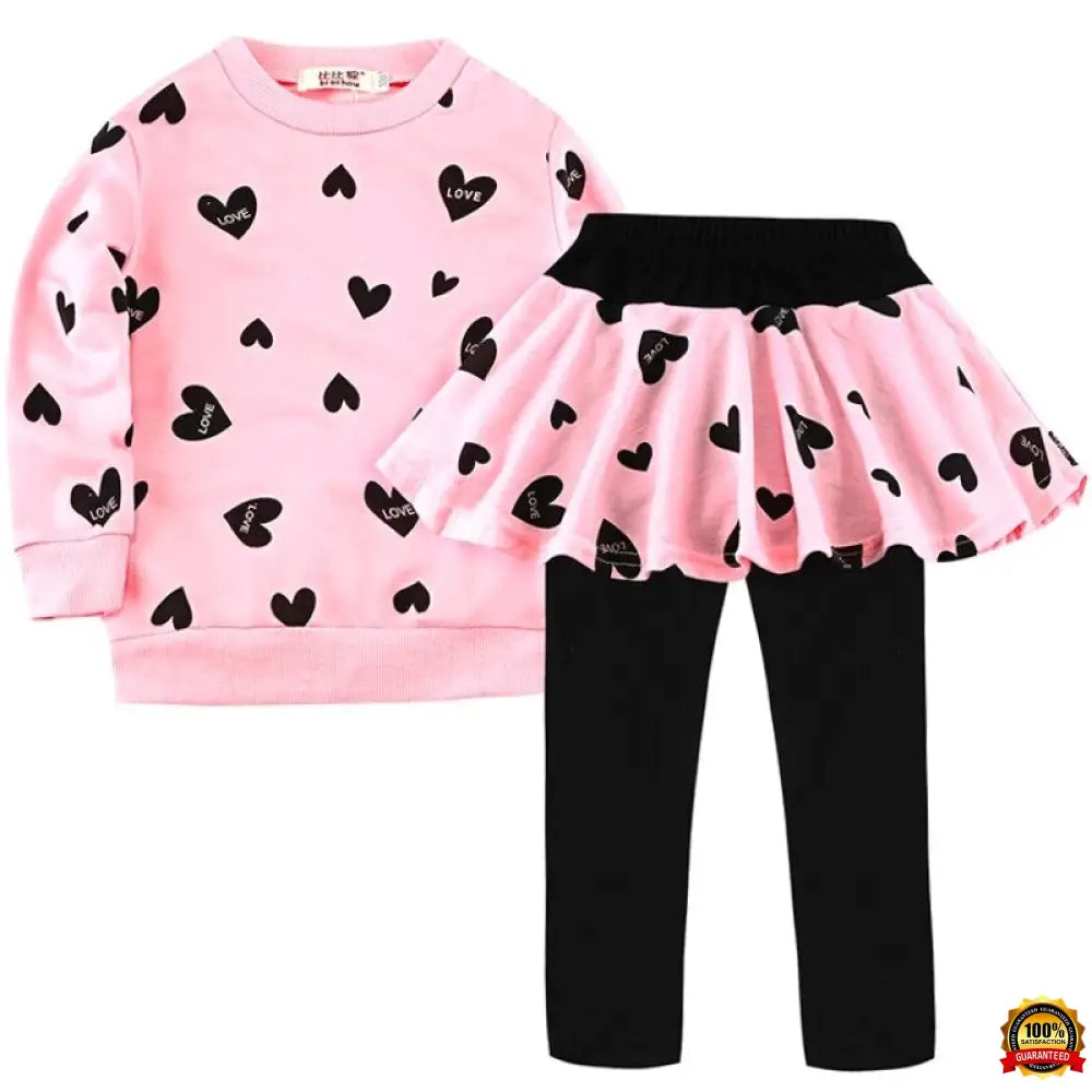 Toddler Girls Clothes Kids Autumn Winter T Shirt Pants Christmas Clothes Girls Printed Outfits Sport Suit Children Clothing Set