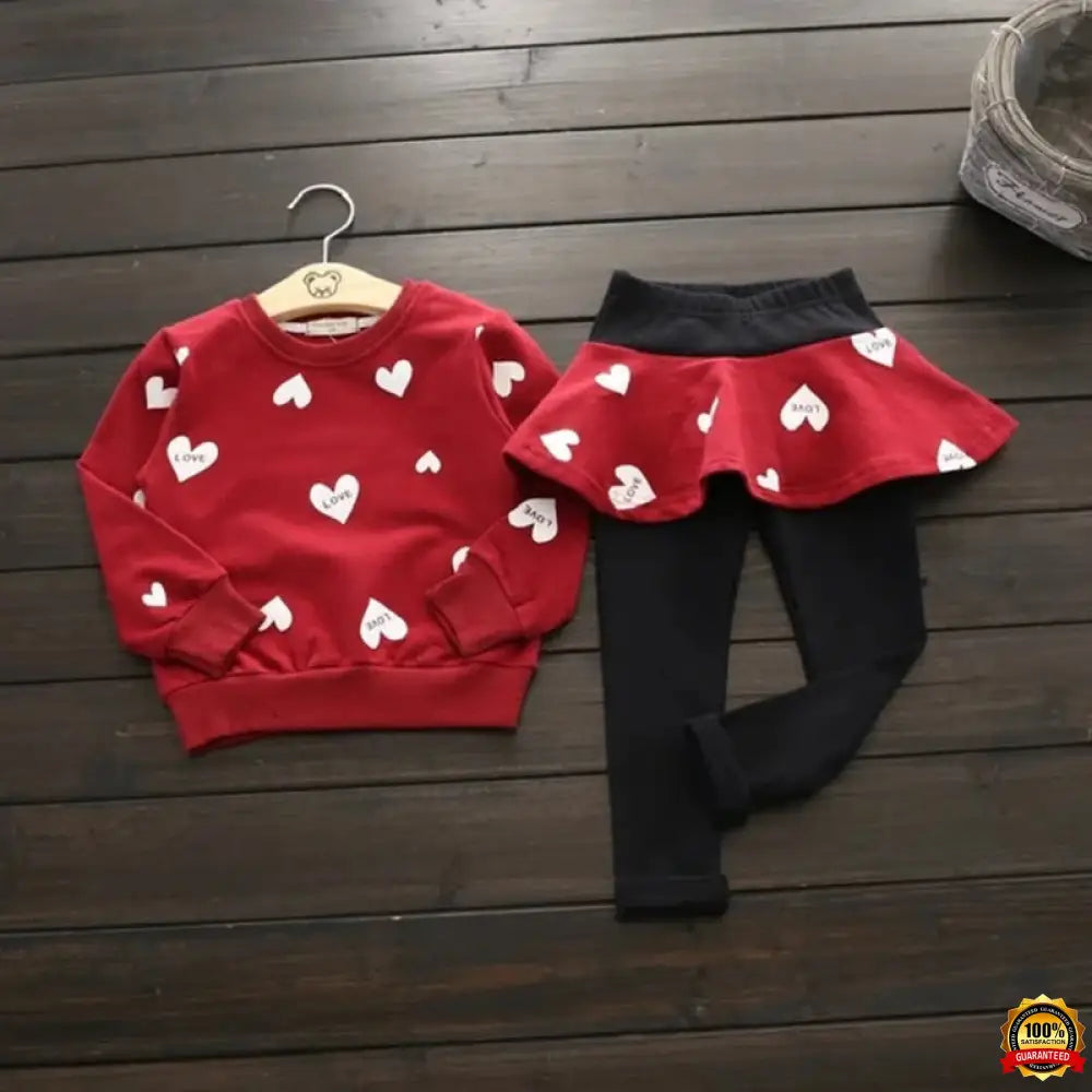 Toddler Girls Clothes Kids Autumn Winter T Shirt Pants Christmas Clothes Girls Printed Outfits Sport Suit Children Clothing Set