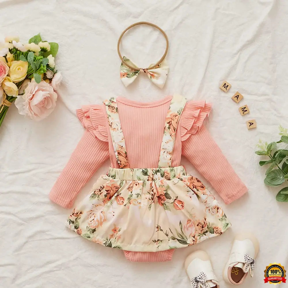 Infant Baby Girl Bodysuits Romper Lace Sweater Onesie Shorts Ruffle Long Sleeve Newborn Fall Winter Clothes