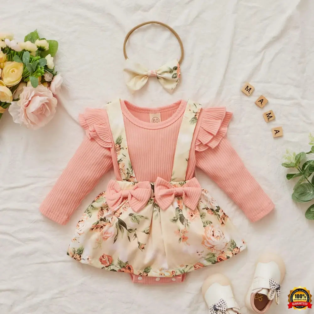 Infant Baby Girl Bodysuits Romper Lace Sweater Onesie Shorts Ruffle Long Sleeve Newborn Fall Winter Clothes