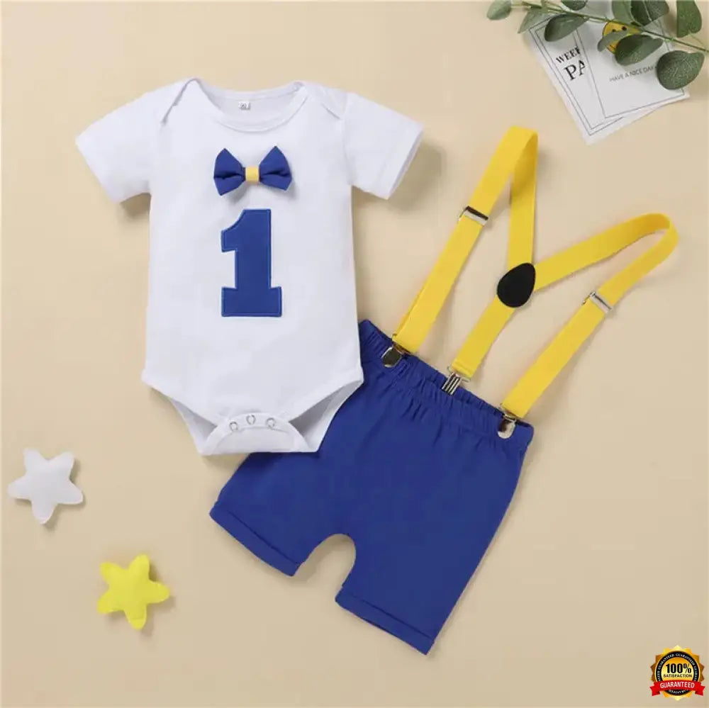 My First Birthday Boys Outfits for Baby Summer Newborn Clothes Baby Boy Sets Party Cake Smash Outfits for Kids Boy Suits