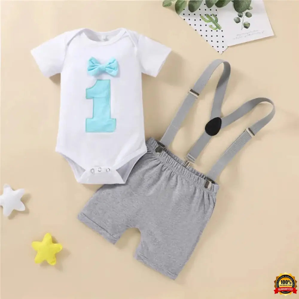 My First Birthday Boys Outfits for Baby Summer Newborn Clothes Baby Boy Sets Party Cake Smash Outfits for Kids Boy Suits