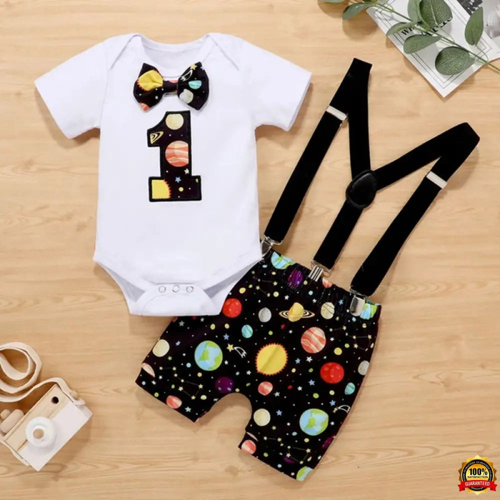 My First Birthday Boys Outfits for Baby Summer Newborn Clothes Baby Boy Sets Party Cake Smash Outfits for Kids Boy Suits