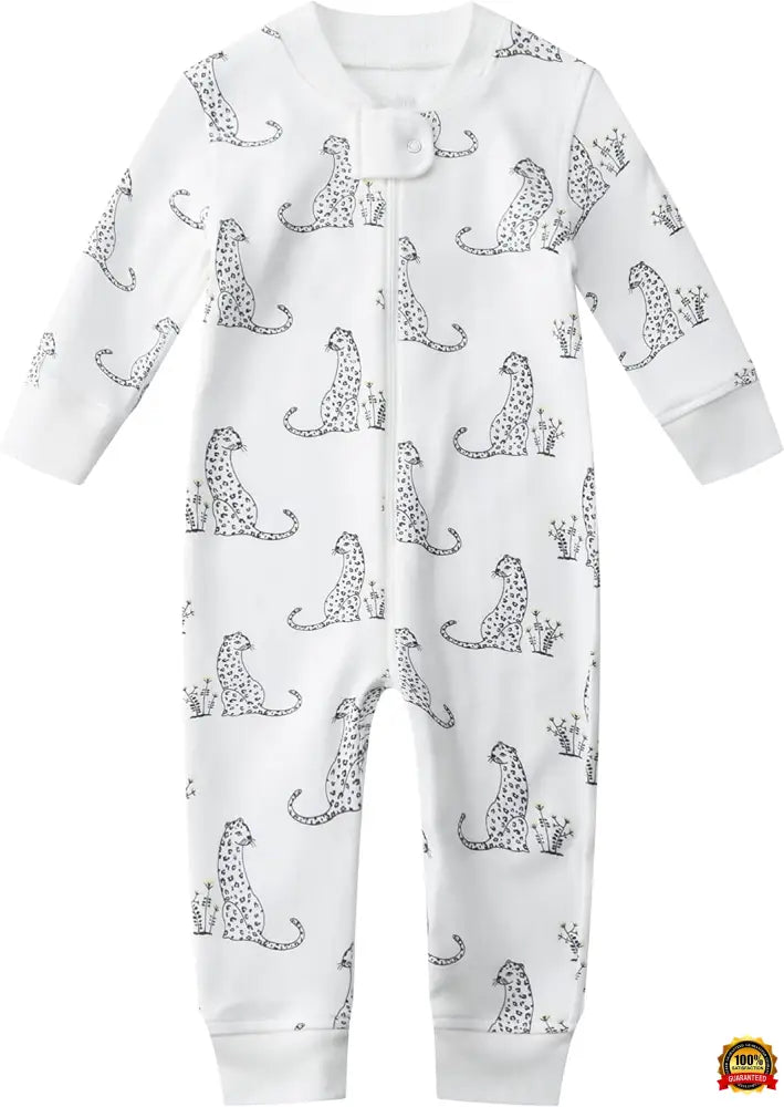 Organic Cotton Baby Boy Girl Zip up Sleep N Play, Footless, Long Sleeve