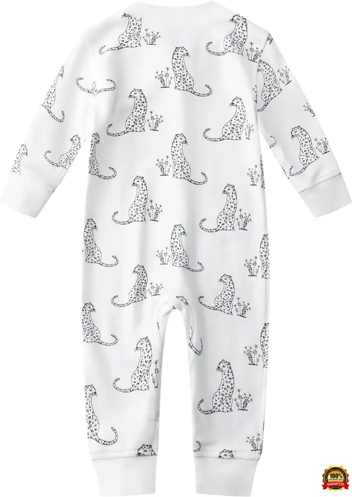 Organic Cotton Baby Boy Girl Zip up Sleep N Play, Footless, Long Sleeve